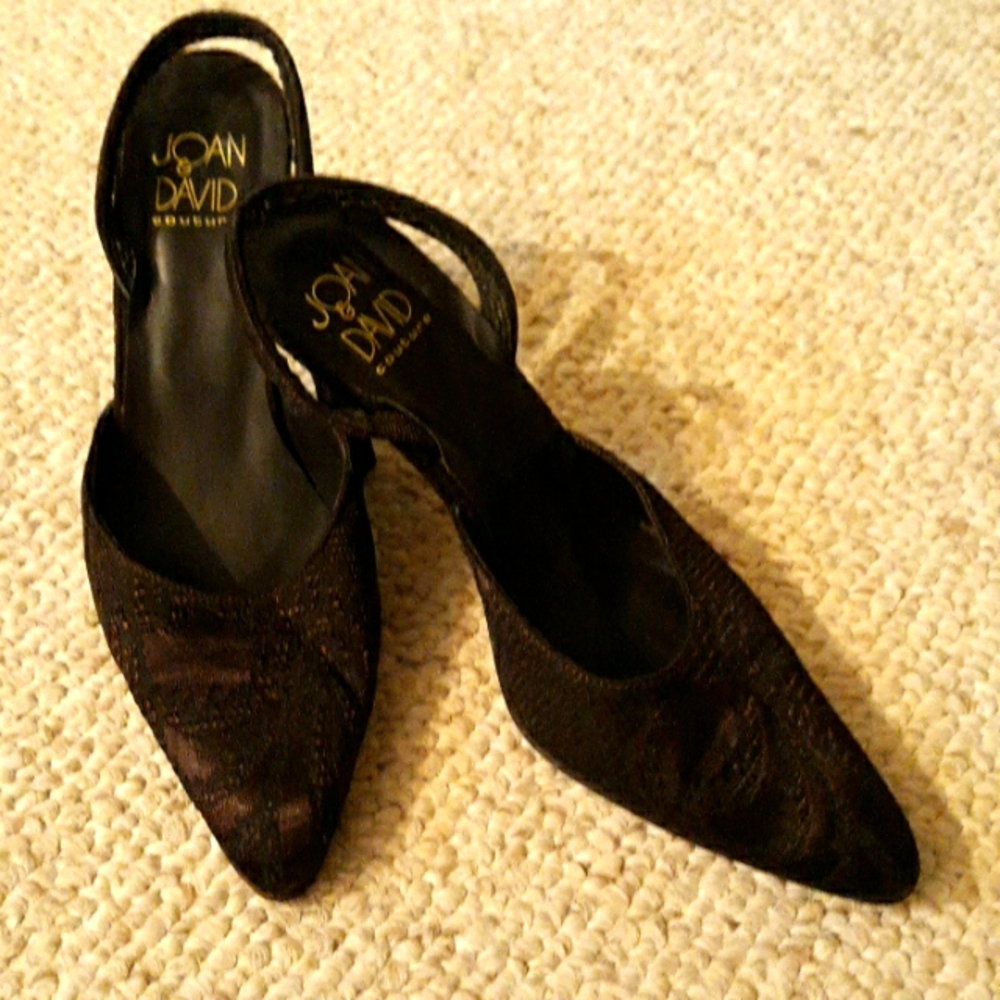 Black Joan &David backhand heels size 5 P